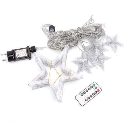 Aigostar - LED-Außen-Weihnachtslichterkette 120xLED/8 Funktionen 3x0,6 m IP44 warmweiß + Fernbedienung