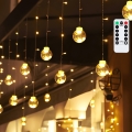 Aigostar - LED-Außen-Weihnachtslichterkette 120xLED/8 Funktionen 3x0,6m IP44 warmweiß + Fernbedienung