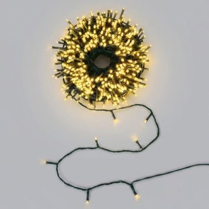 Aigostar - LED Außen-Weihnachtslichterkette 150 LED / 8 Funktionen 18 m IP44 warmweiß