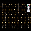 Aigostar - LED-Außen-Weihnachtslichterkette 150 LEDs/6W/230V/8 Funktionen 1,5x1m IP44 warmweiß + Fernbedienung