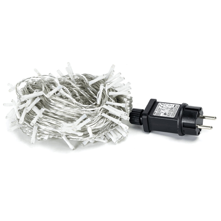 Aigostar - LED-Außen-Weihnachtslichterkette 150 LEDs / 8 Funktionen, 18 m, IP44, kaltweiß