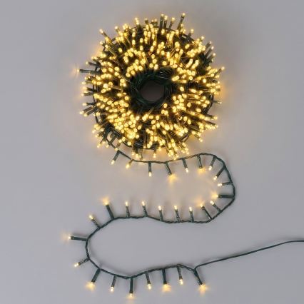 Aigostar - LED Außen-Weihnachtslichterkette 1500xLED/8 Funktionen 33m IP44 warmweiß