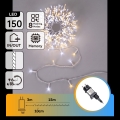 Aigostar - LED-Außen-Weihnachtslichterkette 150xLED/8 Funktionen 18m IP44 warmweiß/kaltweiß