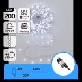 Aigostar - LED Außen-Weihnachtslichterkette 200 LEDs/8 Funktionen 13 m IP44 kaltweiß