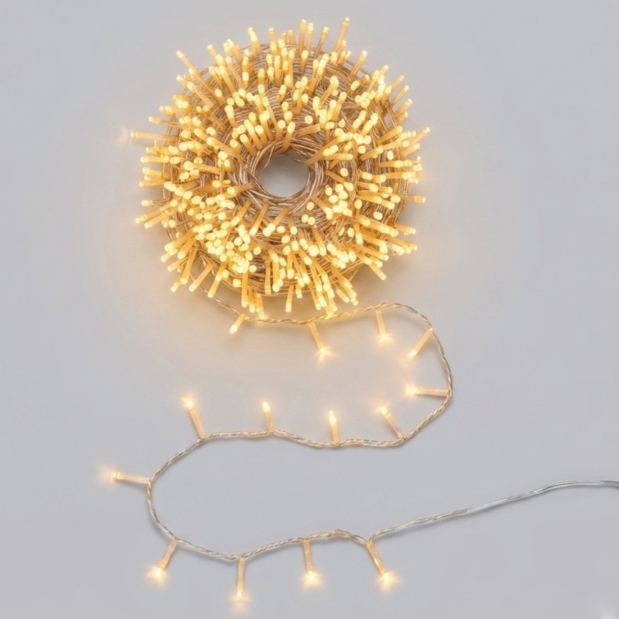 Aigostar - LED-Außen-Weihnachtslichterkette 2000xLED/8 Funktionen 103m IP44 warmweiß
