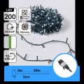 Aigostar - LED Außen-Weihnachtslichterkette 200xLED/8 Funktionen 13m IP44 kaltweiß
