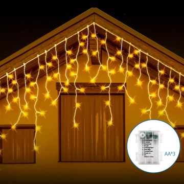 Aigostar - LED Außen-Weihnachtslichterkette 200xLED/8 Funktionen 13x0,6m IP44 warmweiß
