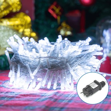 Aigostar - LED Außen-Weihnachtslichterkette 200xLED/8 Funktionen 23m IP44 kaltweiß