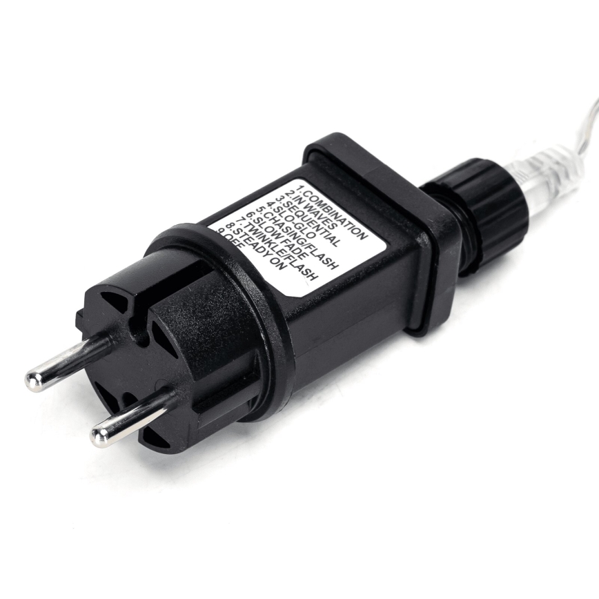 Aigostar - LED Außen-Weihnachtslichterkette 200xLED/8 Funktionen 23m IP44 kaltweiß