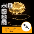 Aigostar - LED Außen-Weihnachtslichterkette 200xLED/8 Funktionen 23m IP44 warmweiß