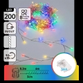 Aigostar - LED-Außen-Weihnachtslichterkette 200xLED/8 Funktionen 3xAA 6,3 m IP44 mehrfarbig