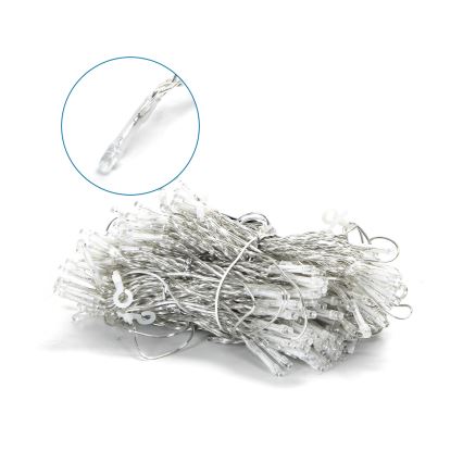Aigostar - LED-Außen-Weihnachtslichterkette 200xLED/8 Funktionen 5x2m IP44 kaltweiß