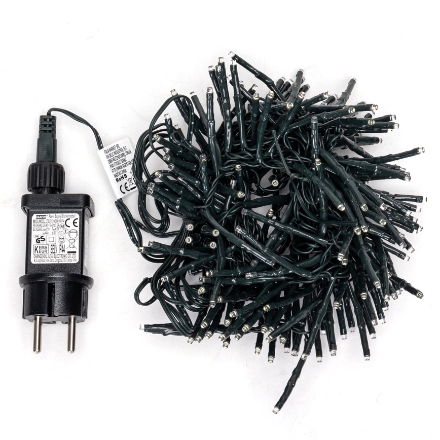Aigostar - LED-Außen-Weihnachtslichterkette 200xLED/8 Funktionen 8m IP44 kaltweiß