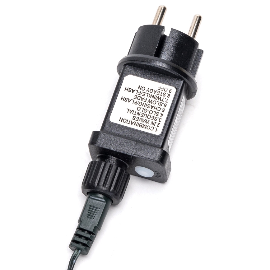 Aigostar - LED-Außen-Weihnachtslichterkette 200xLED/8 Funktionen 8m IP44 kaltweiß