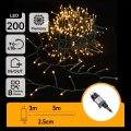 Aigostar - LED-Außen-Weihnachtslichterkette 200xLED/8 Funktionen 8m IP44 warmweiß