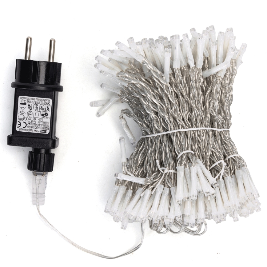 Aigostar - LED Außen-Weihnachtslichterkette 288xLED/8 Funktionen 1,5x1,8m IP44 kaltweiß