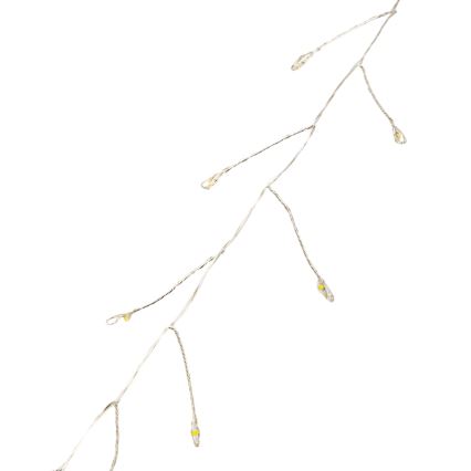 Aigostar - LED-Außen-Weihnachtslichterkette 300 LEDs / 8 Funktionen 3xAA 9,3 m IP44 warmweiß