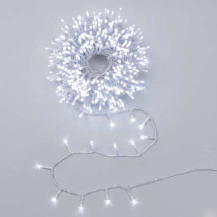 Aigostar - LED-Außen-Weihnachtslichterkette 300xLED/8 Funktionen 18m IP44 kaltweiß