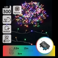 Aigostar -LED Außen-Weihnachtslichterkette 300xLED/8 Funktionen 3xAA 15,3m IP44 mehrfarbig