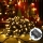 Aigostar-LED Außen-Weihnachtslichterkette 300xLED/8 Funktionen 3xAA 15,3m IP44 warmweiß