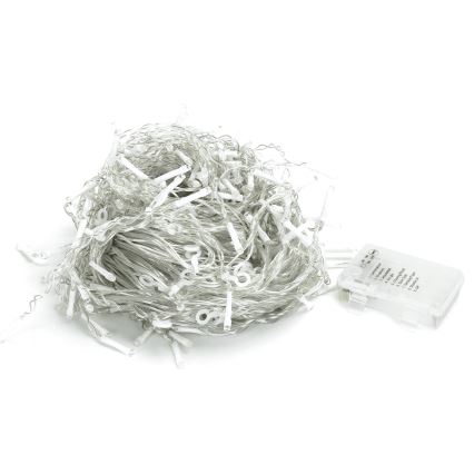 Aigostar - LED-Außen-Weihnachtslichterkette 300 LEDs / 8 Funktionen, 3xAA, 18x0,6 m, IP44, kaltweiß