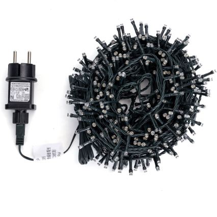 Aigostar - LED Außen-Weihnachtslichterkette 320xLED+80xLED 23m IP44 warmweiß+kaltweiß