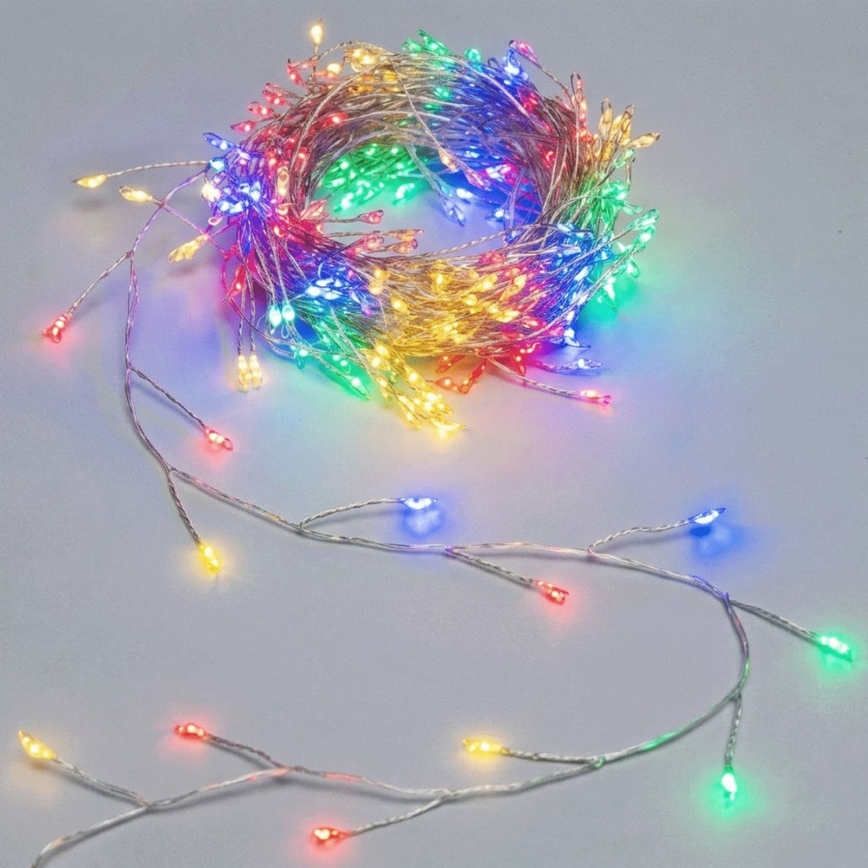 Aigostar - LED-Außen-Weihnachtslichterkette 50xLED/8 Funktionen 3xAA 1,8m IP44 mehrfarbig
