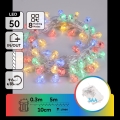 Aigostar - LED-Außen-Weihnachtslichterkette 50xLED/8 Funktionen 3xAA 5,3m IP44 mehrfarbig