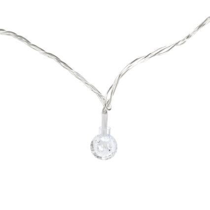 Aigostar - LED-Außen-Weihnachtslichterkette 50xLED/8 Funktionen 8 m IP44 kaltweiß