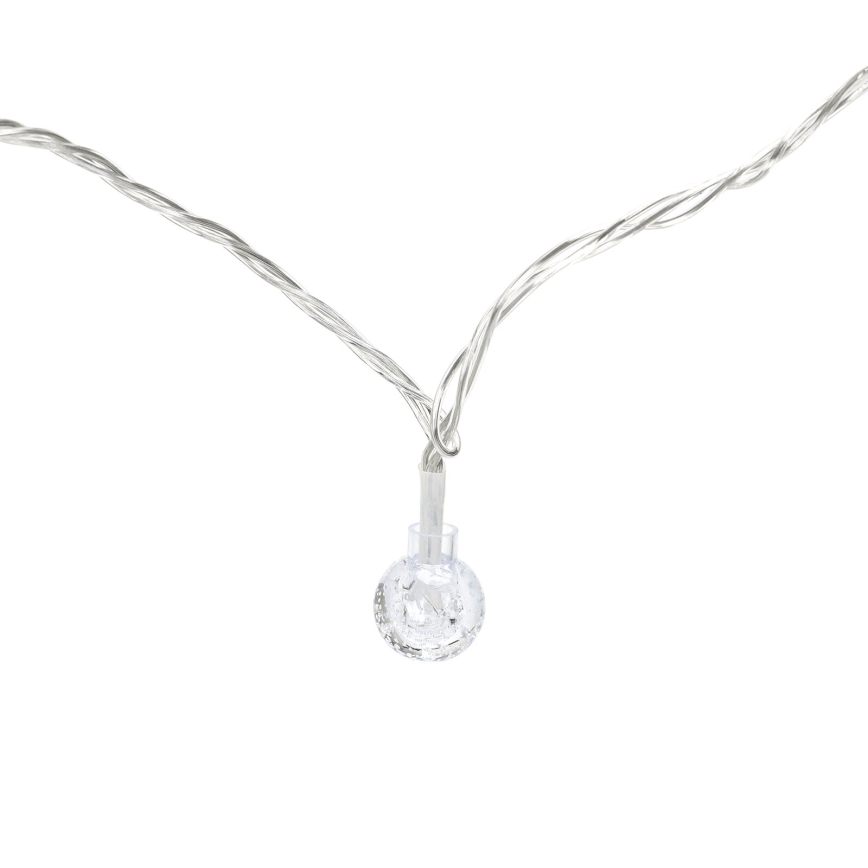 Aigostar - LED-Außen-Weihnachtslichterkette 50xLED/8 Funktionen 8 m IP44 kaltweiß