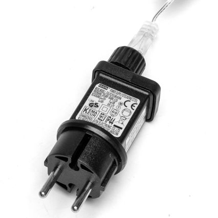 Aigostar - LED-Außen-Weihnachtslichterkette 50xLED/8 Funktionen 8 m IP44 warmweiß
