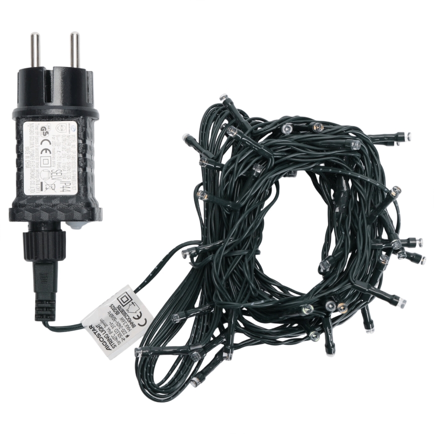 Aigostar - LED-Außen-Weihnachtslichterkette 50xLED/8 Funktionen 8m IP44 mehrfarbig