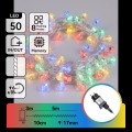 Aigostar - LED-Außen-Weihnachtslichterkette 50xLED/8 Funktionen 8m IP44 mehrfarbig