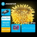 Aigostar - LED Außen-Weihnachtslichterkette 50xLED/8 Funktionen 8m IP44 warmweiß