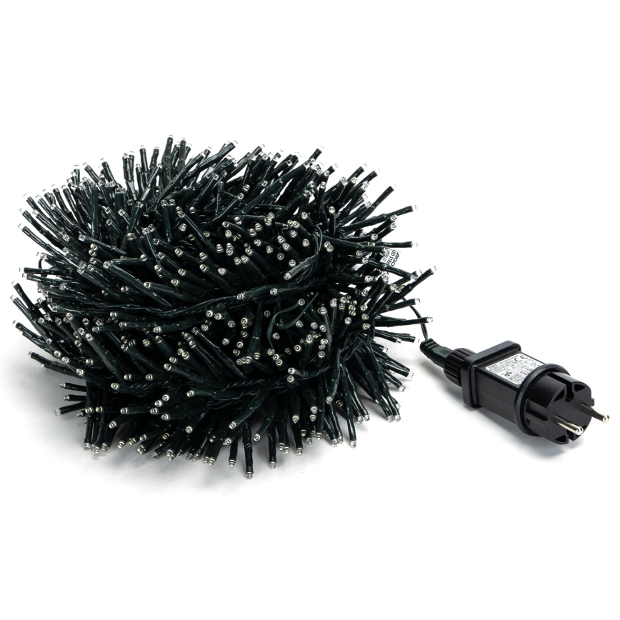 Aigostar - LED-Außen-Weihnachtslichterkette 600 LEDs / 8 Funktionen, 18 m, IP44, kaltweiß