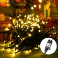 Aigostar - LED-Außen-Weihnachtslichterkette, 600 LEDs / 8 Funktionen, 18 m, IP44, warmweiß