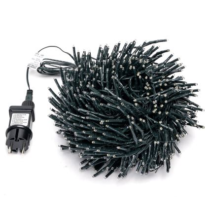 Aigostar - LED-Außen-Weihnachtslichterkette, 600 LEDs / 8 Funktionen, 18 m, IP44, warmweiß