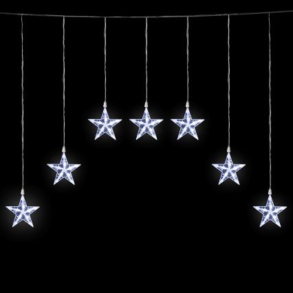 Aigostar - LED Außen-Weihnachts-Lichterkette 70xLED 1,2x1m IP44 kaltweiß mit Sternen