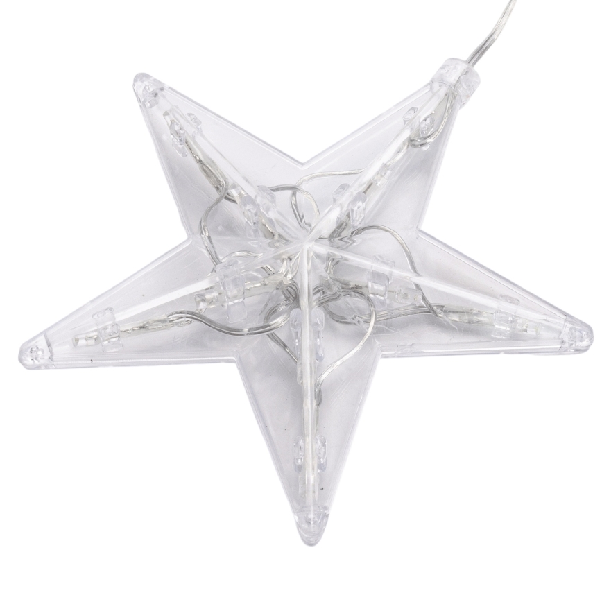 Aigostar - LED Außen-Weihnachts-Lichterkette 70xLED 1,2x1m IP44 kaltweiß mit Sternen