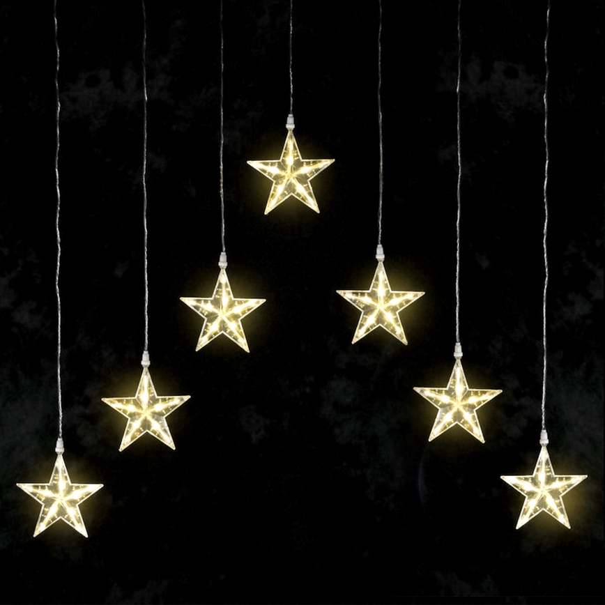 Aigostar - LED-Außen-Weihnachtslichterkette 70xLED/230V 1,2x1m IP44 warmweiß mit Sternen