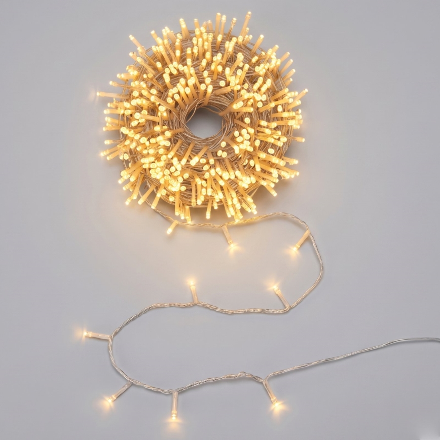 Aigostar - LED-Außen-Weihnachtslichterkette 750xLED/8 Funktionen 78m IP44 warmweiß