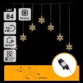 Aigostar - LED-Außen-Weihnachtslichterkette 84 LEDs 1,2x1 m IP44 warmweiß mit Schneeflocken