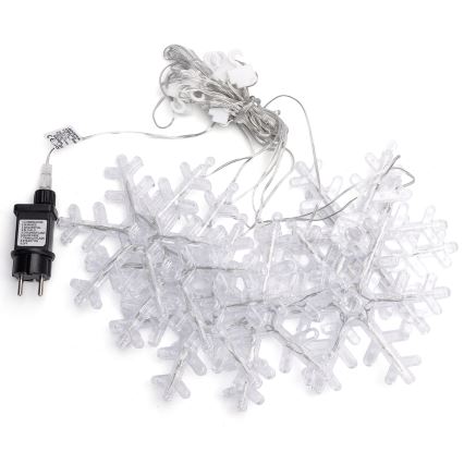 Aigostar - LED-Außen-Weihnachts-Lichterkette 84xLED/8 Funktionen 1,2x1m IP44 warmweiß Schneeflocken