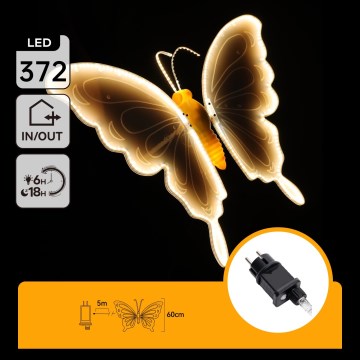 Aigostar - LED Außendekoration 306xLED IP44 warmweiß Schmetterling