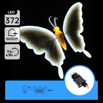 Aigostar - LED Außendekoration 372xLED IP44 kaltweiß Schmetterling
