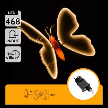 Aigostar - LED-Außendekoration 504xLED IP44 warmweiß Schmetterling