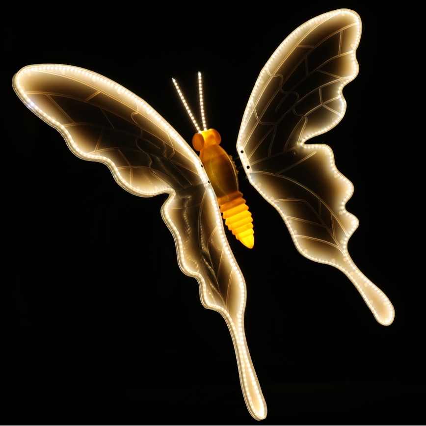 Aigostar - LED-Außendekoration 558xLED 90 cm IP44 Schmetterling/warmweiß