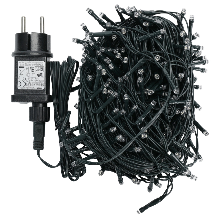 Aigostar - LED-Lichterkette für außen, 200 LEDs / 8 Funktionen, 20 m, IP44, kaltweiß