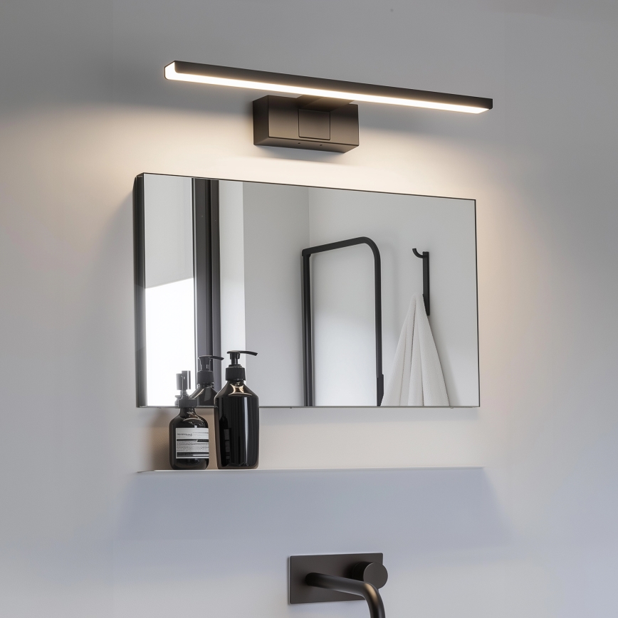 Aigostar - LED-Badezimmer-Spiegelleuchte LED/8W/230V 4000K 40 cm IP44 schwarz