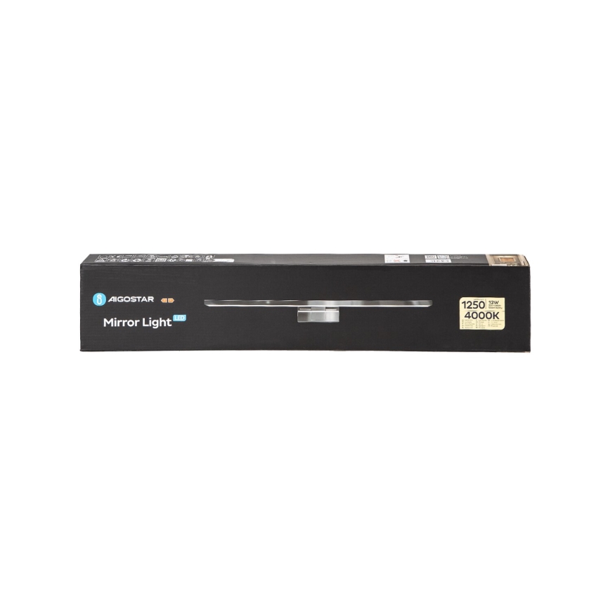Aigostar - LED Badezimmerspiegelbeleuchtung LED/12W/230V 4000K 60cm IP44 Aluminium